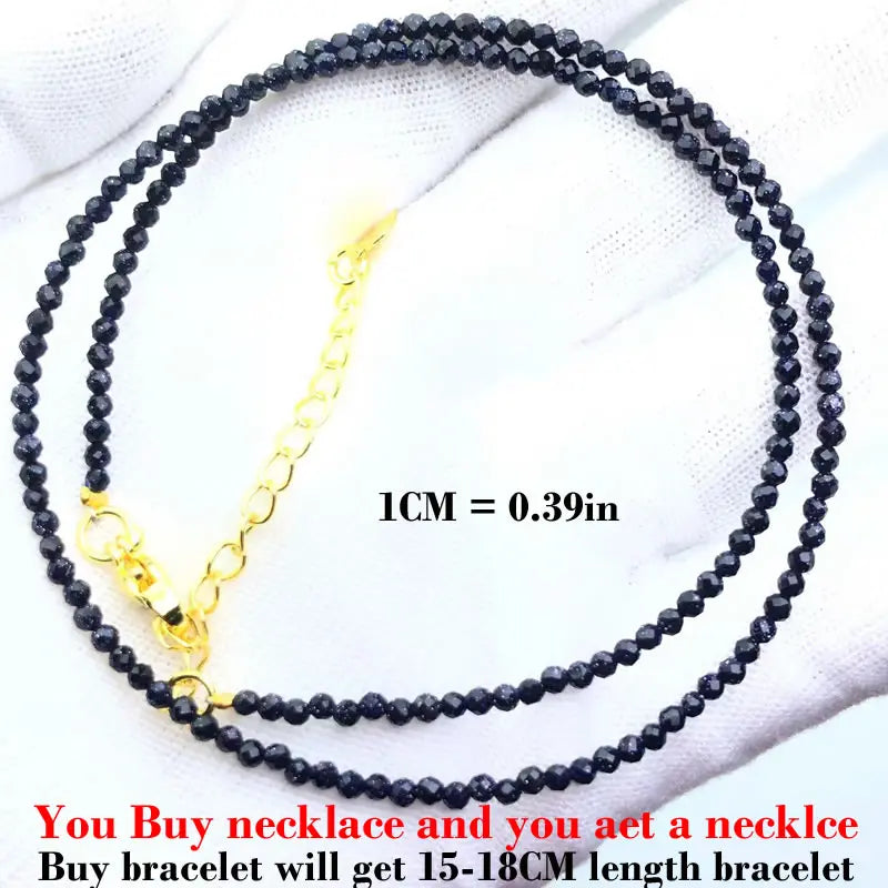 Fashion Faceted 2mm Beads Necklace | Mini Natural Stone Amethyst Quartz Agate Choker