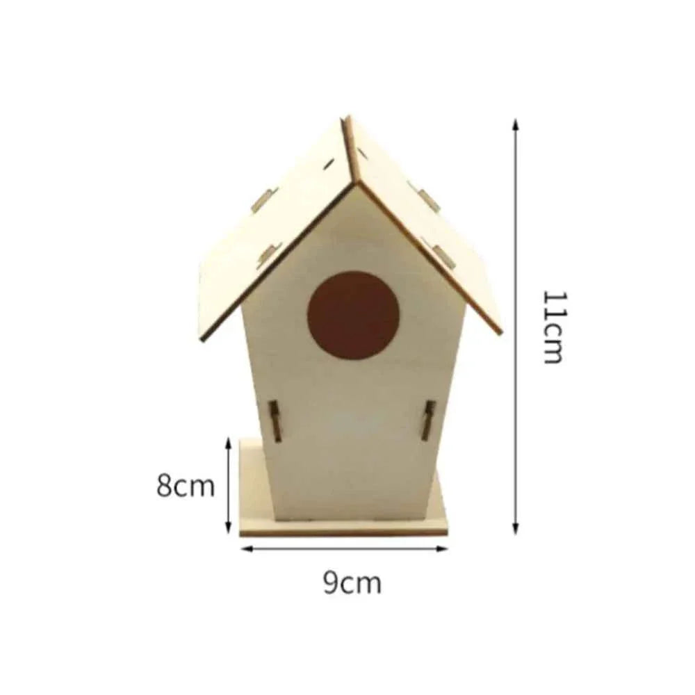 Easy To Assemble Wooden Bird Nest Hous DIY Natural Aesthetic Hanging Birdhouse Decoration Hummingbird Cages Outdoor