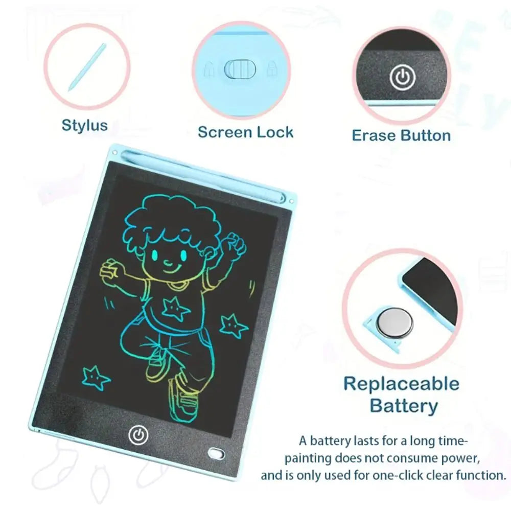 8.5 Inch LCD Drawing Tablet Portable Reusable LCD Writing Tablet Erasable with Battery Electronic Tablet Board Birthday Gift