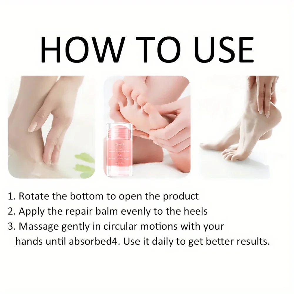LGRAMER Peach Hand and Foot Cream  Deeply moisturizes and nourishes the skin of the feet, gentle and non-irritating / anti-crack