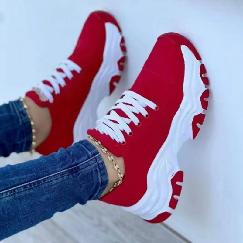 Sneakers Women Shoes 2026 Pattern Canvas Shoe Casual Women Sport Shoes Flat Lace-Up Adult Zapatillas Mujer Chaussure Femme