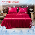 Summer Cooling Bed Sheet Breathable Comfortable Cooling Blanket Ice Silk Fabric Solid Color Flat Sheet Luxury Bedding Sheet