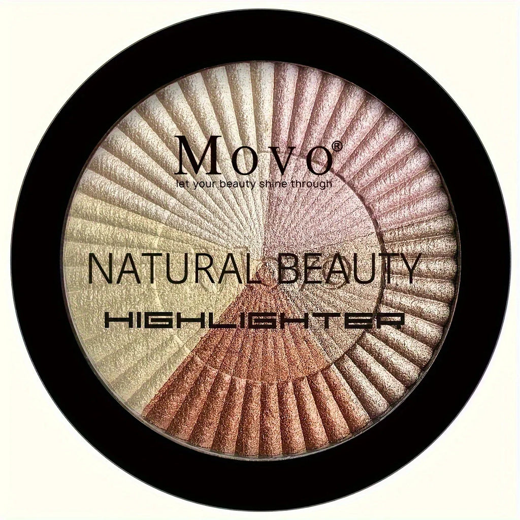 2pcs 5 Colors Highlighter Powder Palette With Pearly Shimmering, Shimmer Glitter Highlight Contouring Palette,