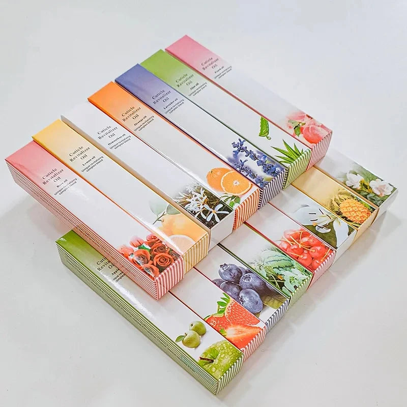 30/15PCS Cuticle Oil Pen Nail Revitalizer Nutrition Oil 15 Smells Nail Treatment Soften Nourish Manicure Nail Care Product Set