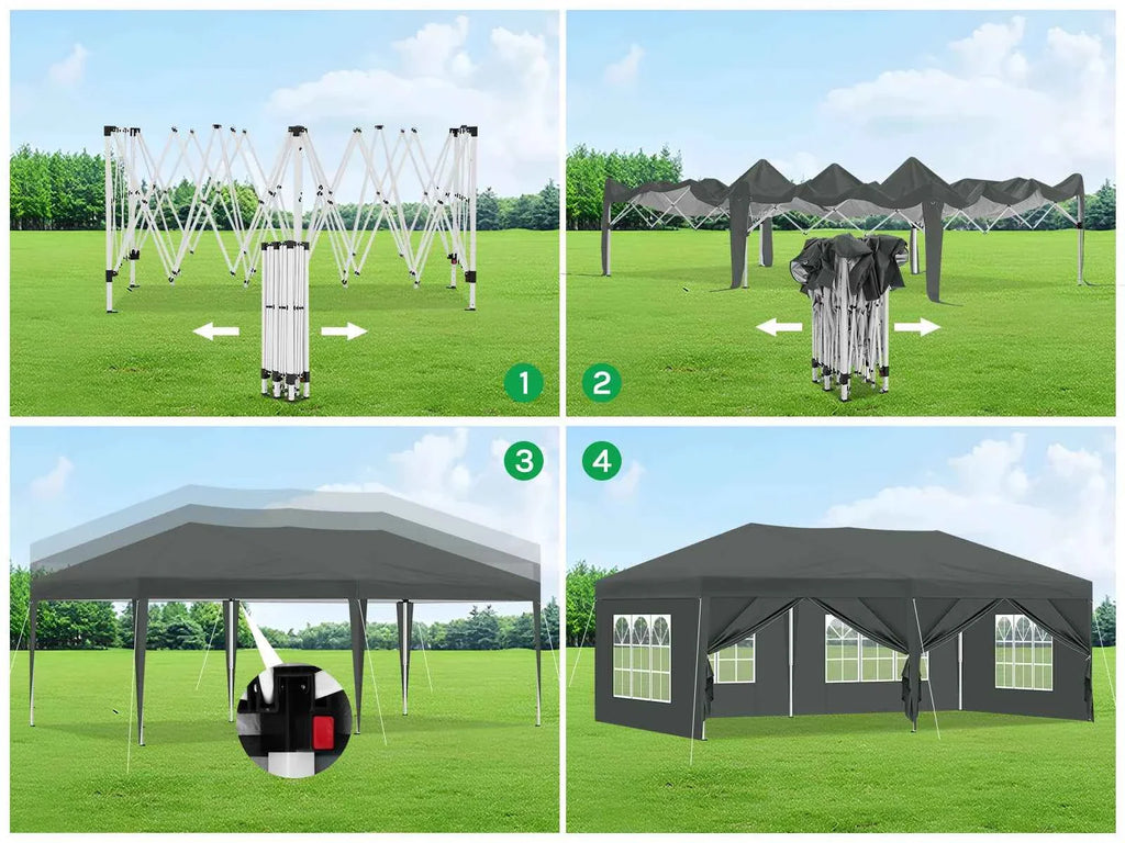 Pop Up Folding Gazebo Garden Gazebo Marquee Pergola Waterproof Windproof UV Protection party tent for Garden Camping Beach BBQ