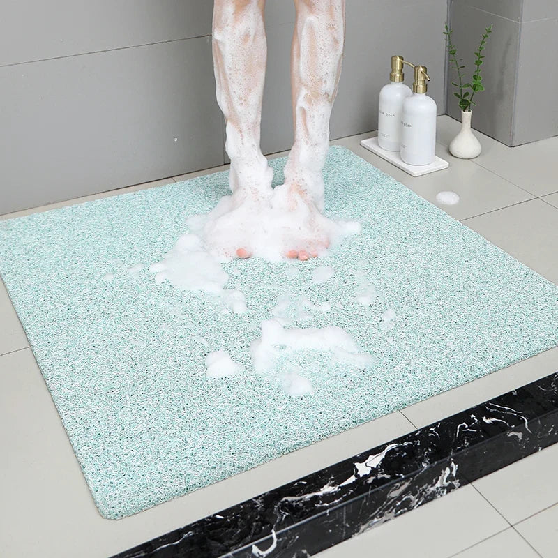 Non-slip Hollow Bath Mat, Foot Massage Shower Mat, Quick-drying Bathtub Mat for Bathroom, Hotel & Floor, Grey