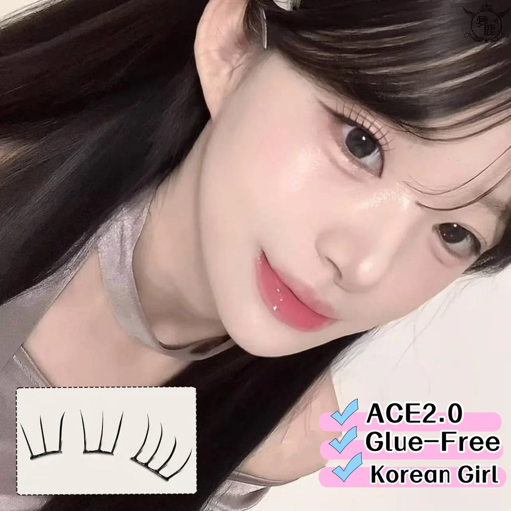 MJ Self Adhesive DIY Lashes No Glue Needed Reusable Bottom Lash Fluffy Cluster Eyelash Korean DIY Manga Lash Extension At Home