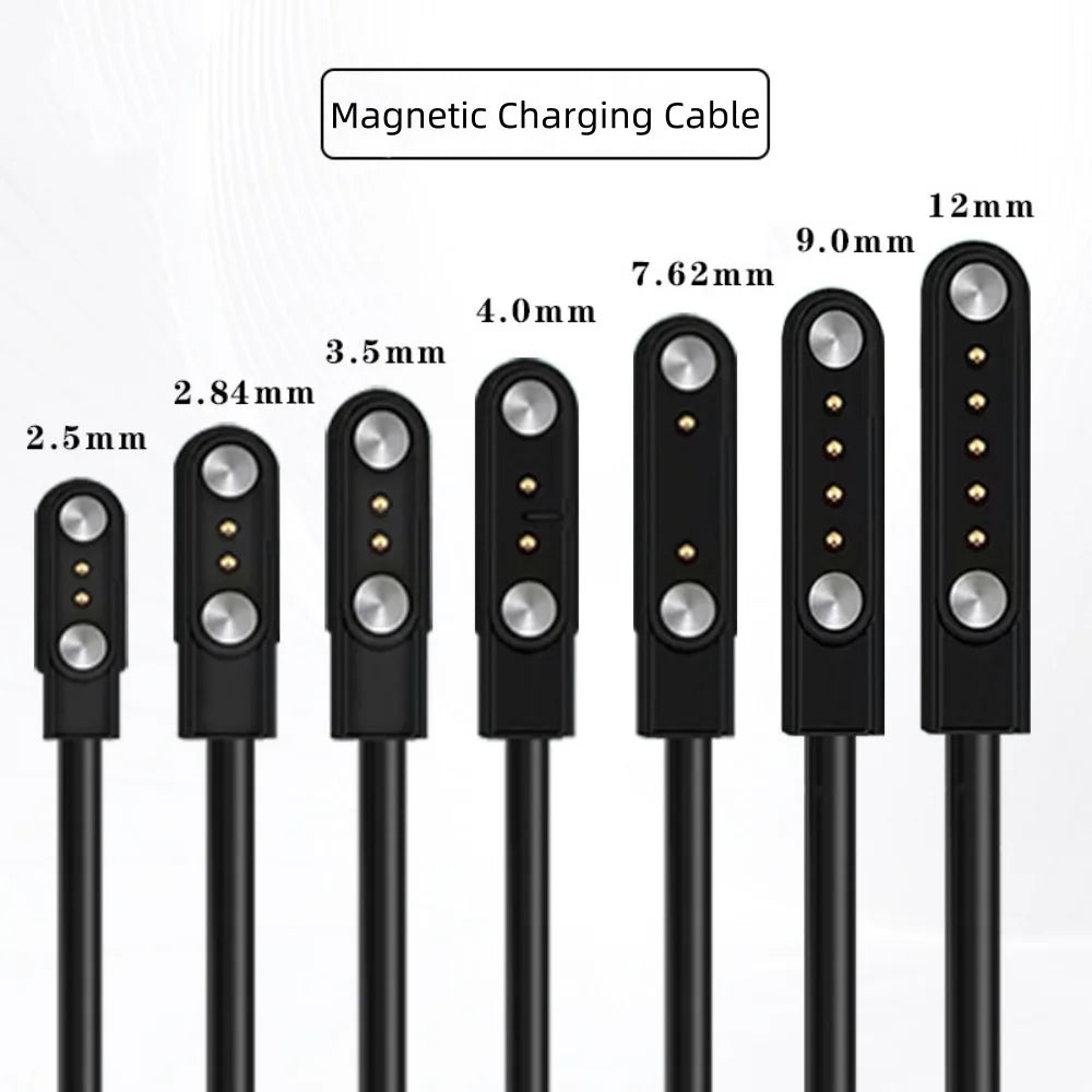 2Pin 4Pin 5Pin Magnetic Charging Cable USB to Pogo Pin for Smart Watch Earphone Wristband 60cm 5V Magnetic Dock Charger Adapter
