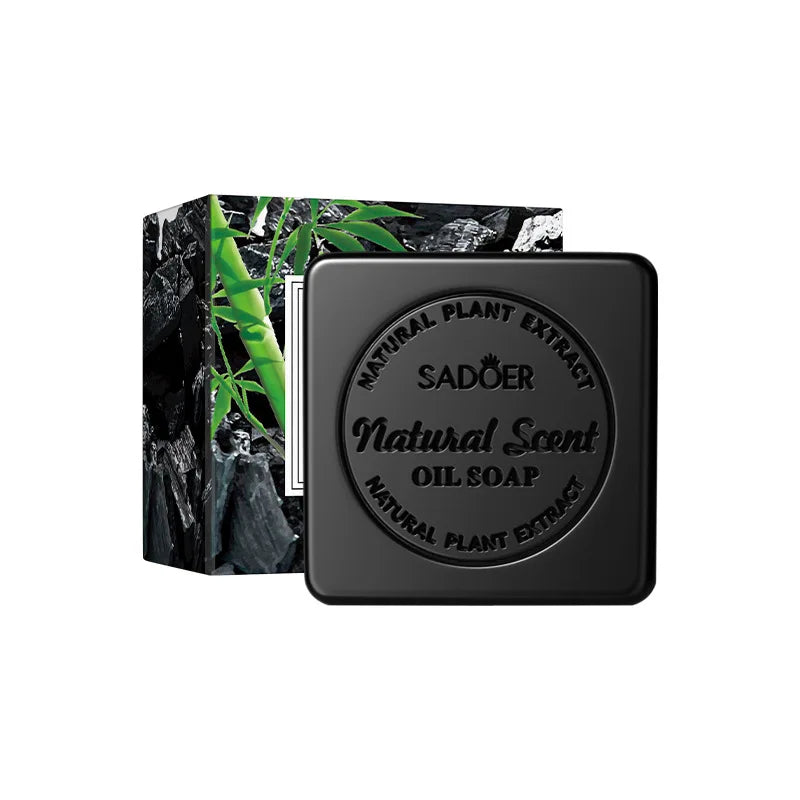 Bamboo Charcoal Handmade Soap Women Cleaner Deep Cleansing Body Whitening Soap Shaving Sabonis Skin Lightening Foam 1box