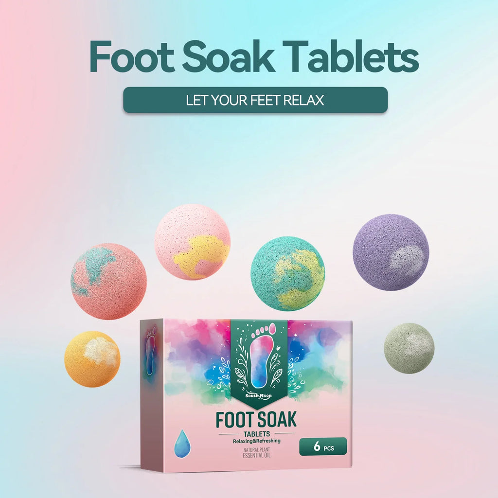 South Moon Foot Soak Tablet Relieve Fatigue Warmth Foot Soaking Promote Circulation Soften Cuticle Herbal Extract Feet Bath Ball