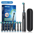 HOMEFISH Electric Toothbrush Rotary Rechargeable Electric Toothbrush for Adults Rotating Toothbrushes with 8 Soft Brush Heads