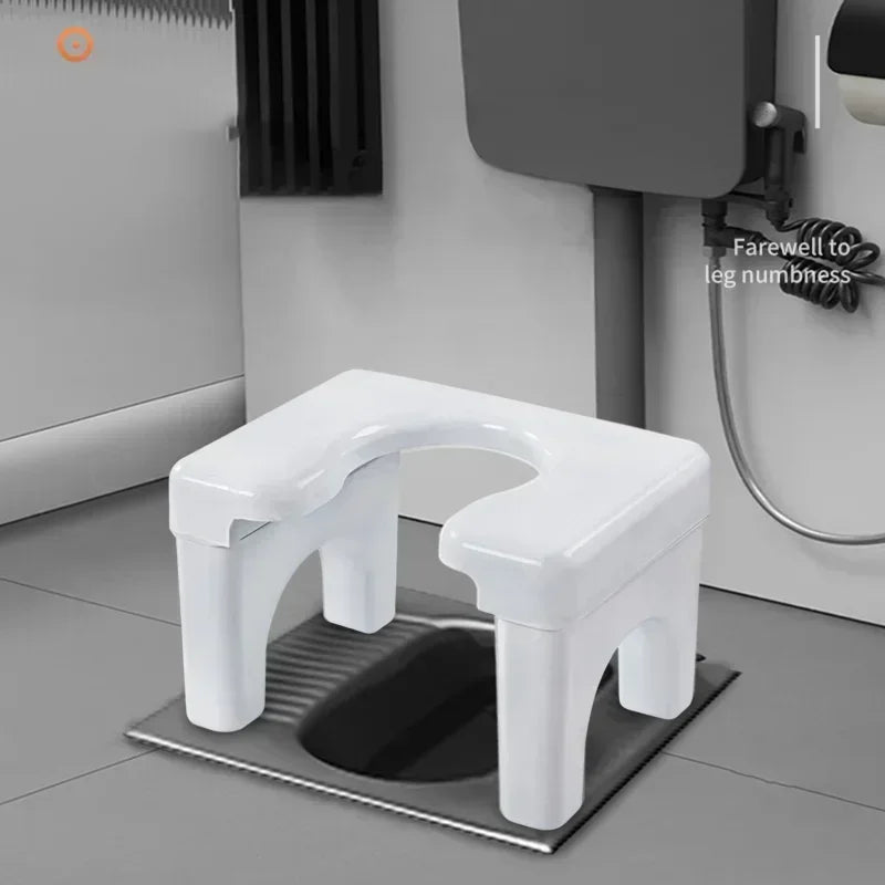 Squatting Toilet Stool Chair Non Slip Thick Household Widen Panel Sturdy Rounded Edge Easy To Wash Potty Chairs for Bathroom