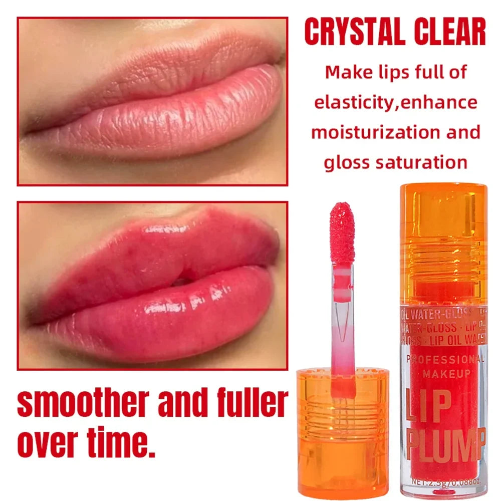 Cherry Plump Lip Oil – Moisturizing Lip Gloss Serum, Long-Lasting Waterproof Volume & Shine, Non-Sticky, Unisex, Holiday Makeup