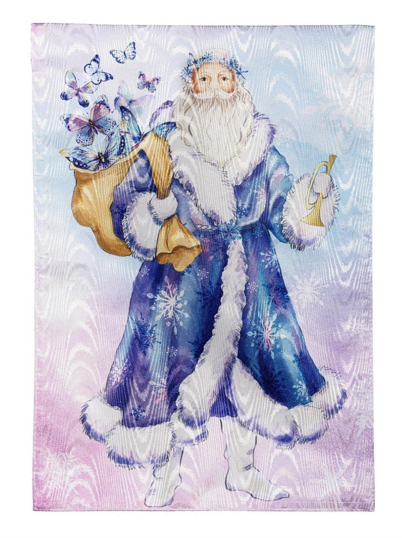 Season To Sparkle Santa 2 Sided Garden Flag