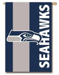 Seattle Seahawks Flag 2 Sided Embellished Applique House Banner