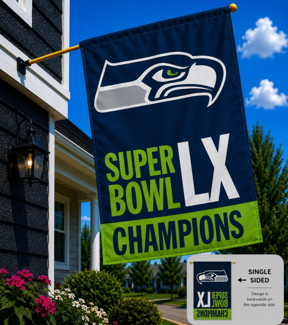 Seattle Seahawks Super Bowl LX Champions Banner