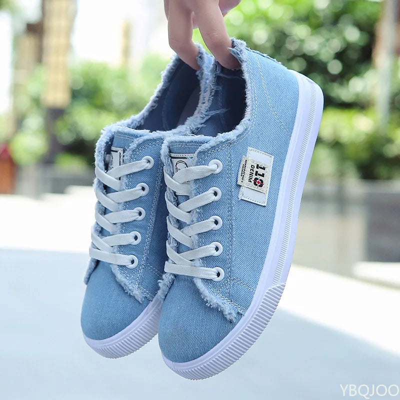 Ladies Versatile Canvas Shoes New Casual Comfort Shoes Student White Sports Flat Fashion Light Women's Sneakers Zapatos Mujer
