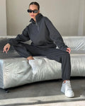 Autumn Women's Tracksuit With Zipper Oversize Hoodie Classic Two Piece Set Women Casual Trouser Suits Women 2 Pieces Outfits