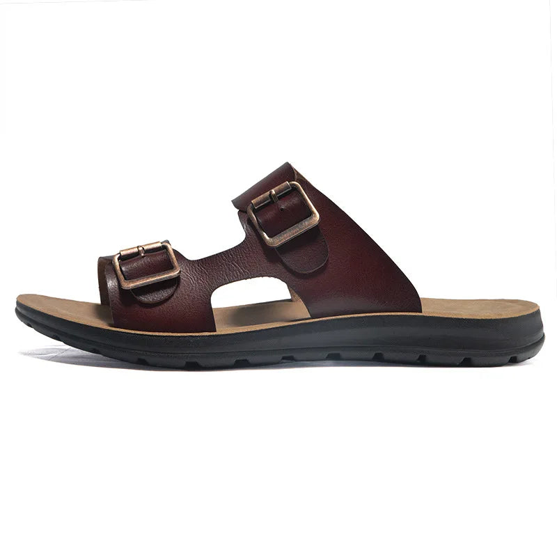 New Shoes Man Slippers Summer Luxury Slides Flat Designer Soft Fashion Beach Outdoor Slippers Casual Shoes Woman Big Size