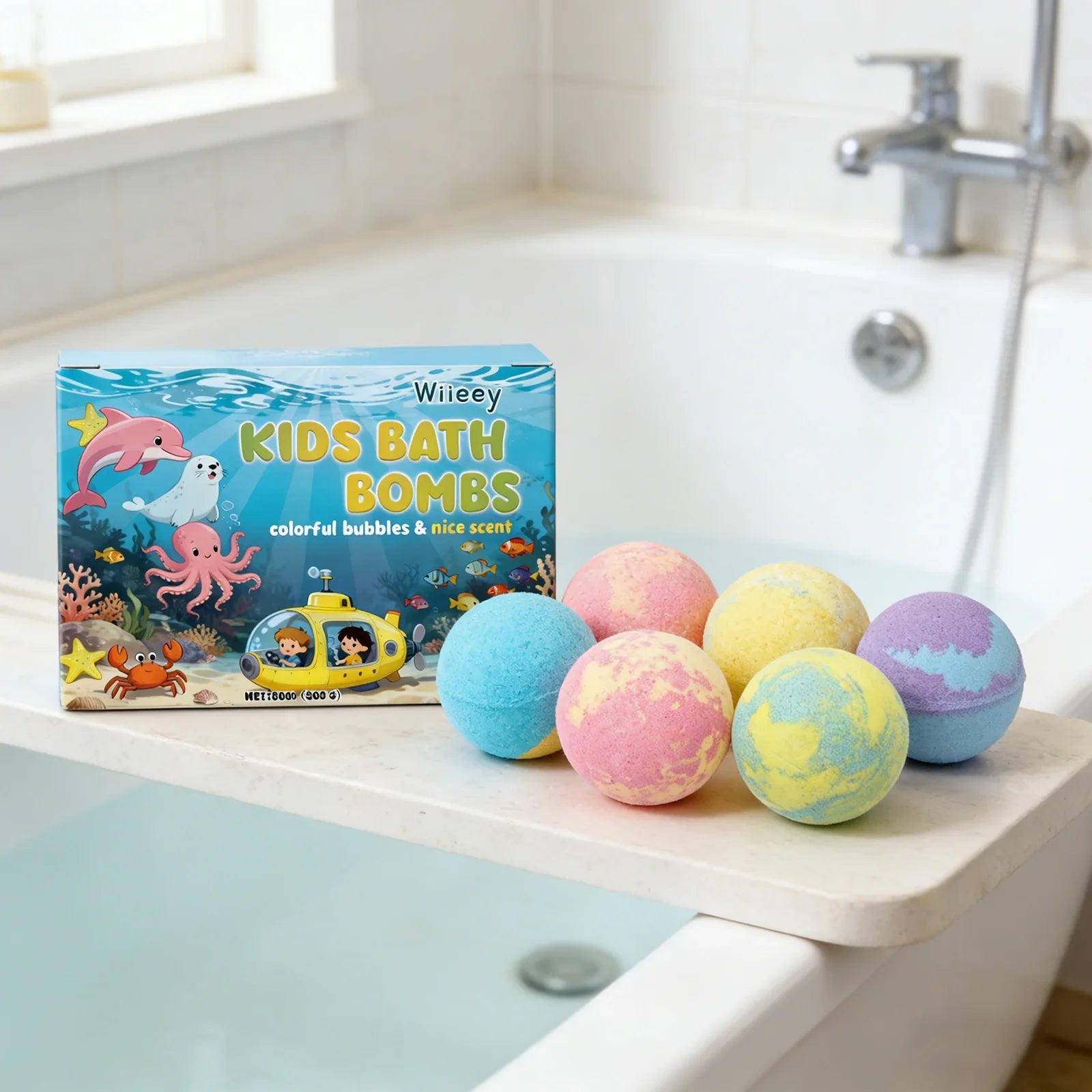 Bath Bombs for Kids Gentle Cleansing Skin Moisturizing Relax Body Exfoliating Relieve Stress Anxiety Fragrance Bubble Bath Ball