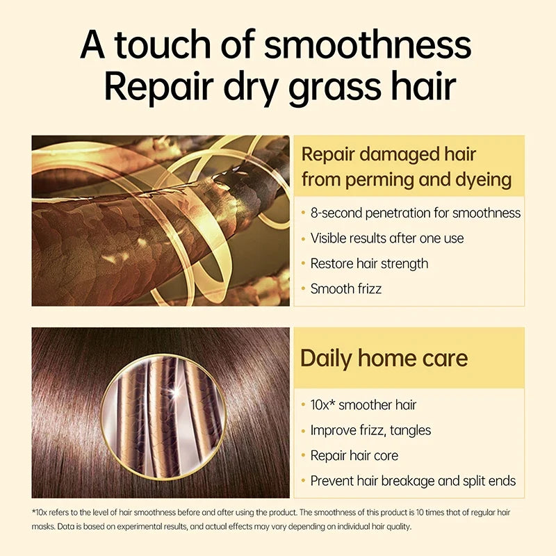 PURC 8 Seconds Repair Damaged Hair Mask Smoothing Soften Deep Conditioner Keratin Hair Treatment Strengthens Hair Care Product