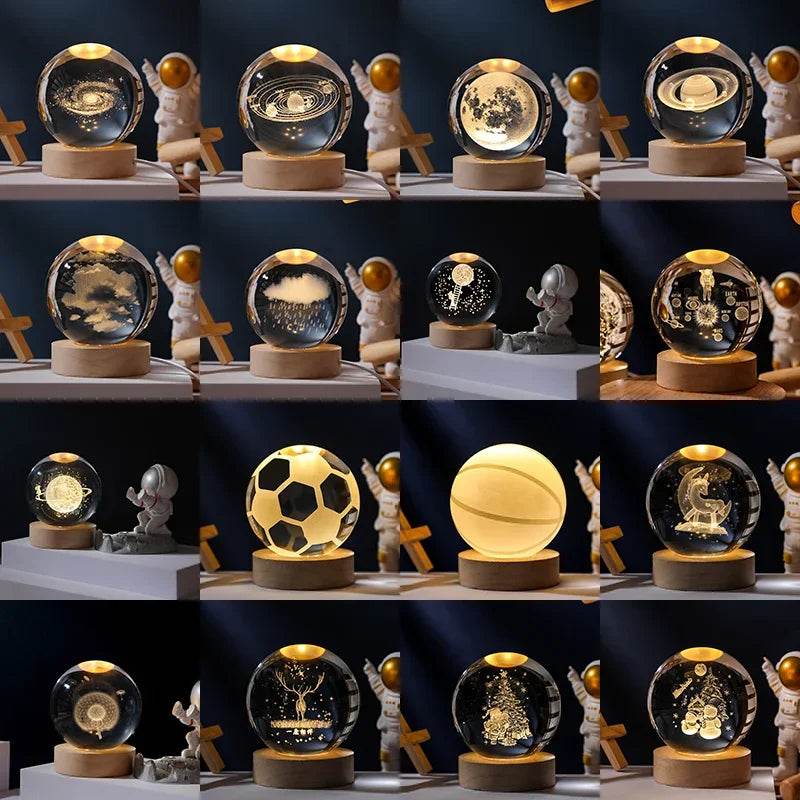 3D Crystal Ball Astronomy Galaxy Solar System