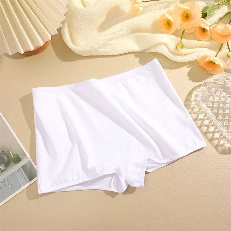 New Women's Panties Cotton Seamless Sports Boxers Underwear Female Solid Color Briefs Cozy Lingerie Intimate Underpants XS-XL