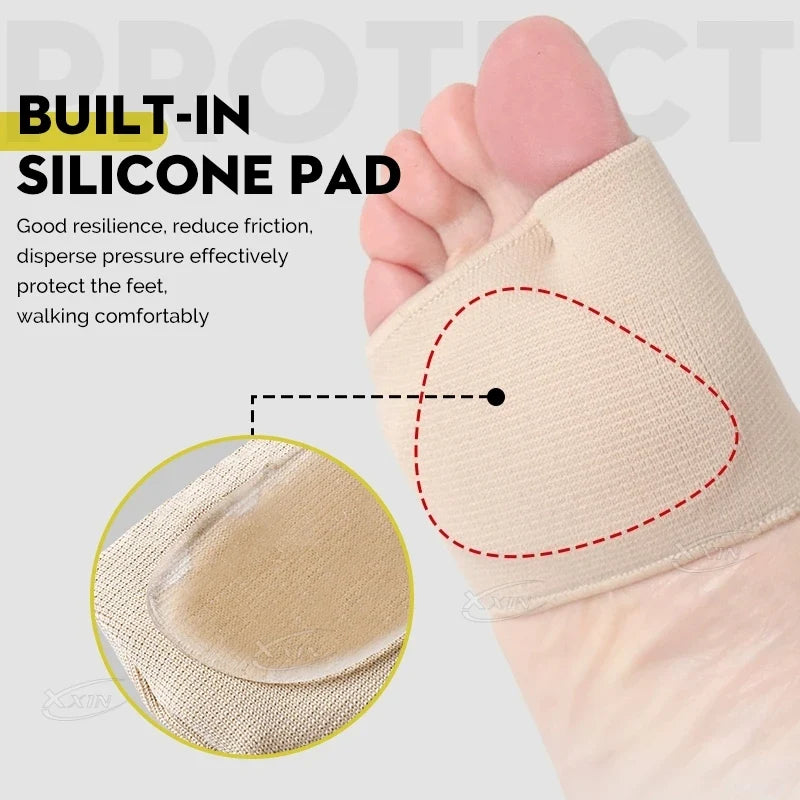 【Xxin】Forefoot Protector CoverSilicone Gel Forefoot Pads Shoe Insole Foot Pain Relief Cushion