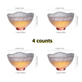 4 Pieces Glazed Glass Frosted Pink Sakura Japanese Teacup, Pink Glazed Lady, Household Flower Teacup, Tea Cup, Petal  Cup