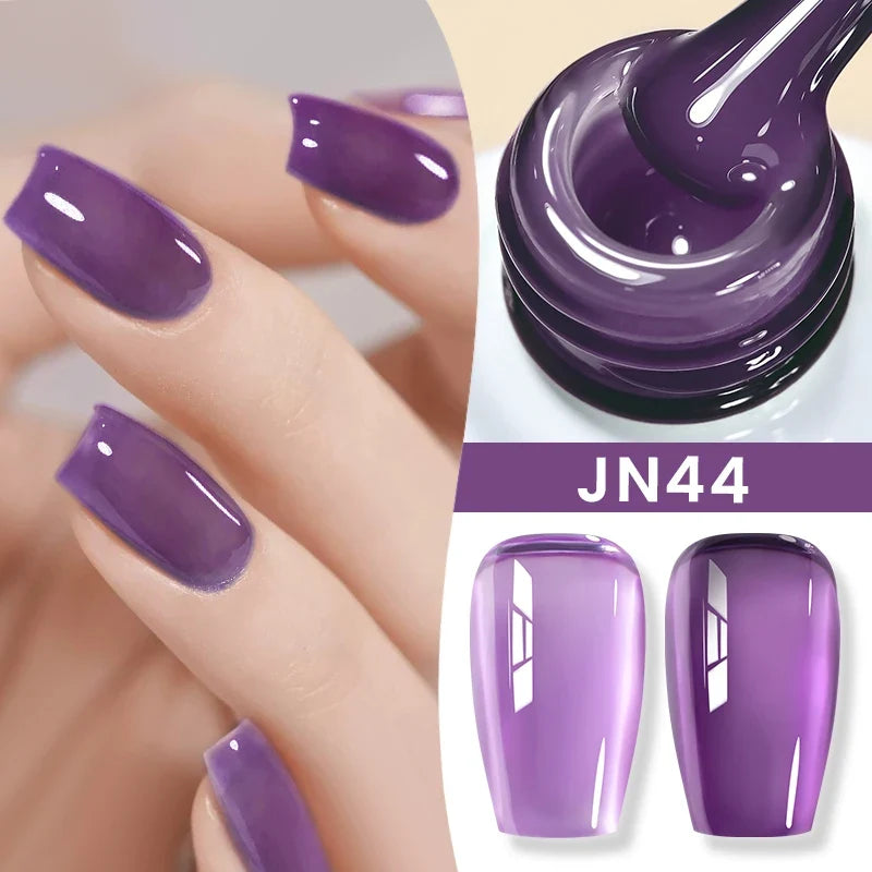BORN PRETTY 10ml Jelly Nude Gel Nail Polish 50 Colors Semi Transparent Nail Art Nail Supplies Soak off UV LED Nails Gel Varnish