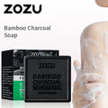 Bamboo Charcoal Cleansing Soap (with Foaming Net), Oil-Removing Bamboo Charcoal Handmade Soap for Bathing, Rich Foam, Easy to Clean, Deeply Removes Skin Oil, Dirt, and Mites, Leaves Skin Clean, Fresh, and Comfortable after Cl