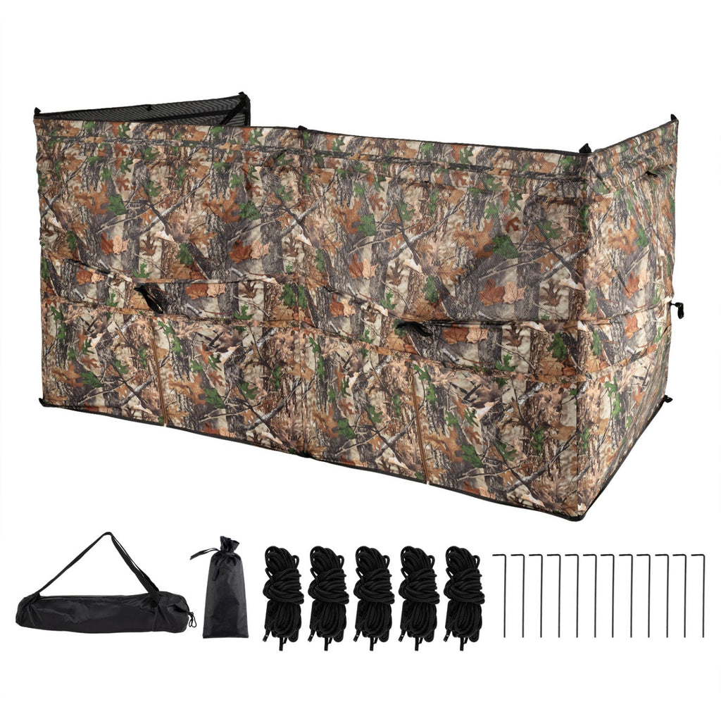See-Through Hunting Blind Panel with Dog Door Pop up Waterflow Blind for 1-3 People