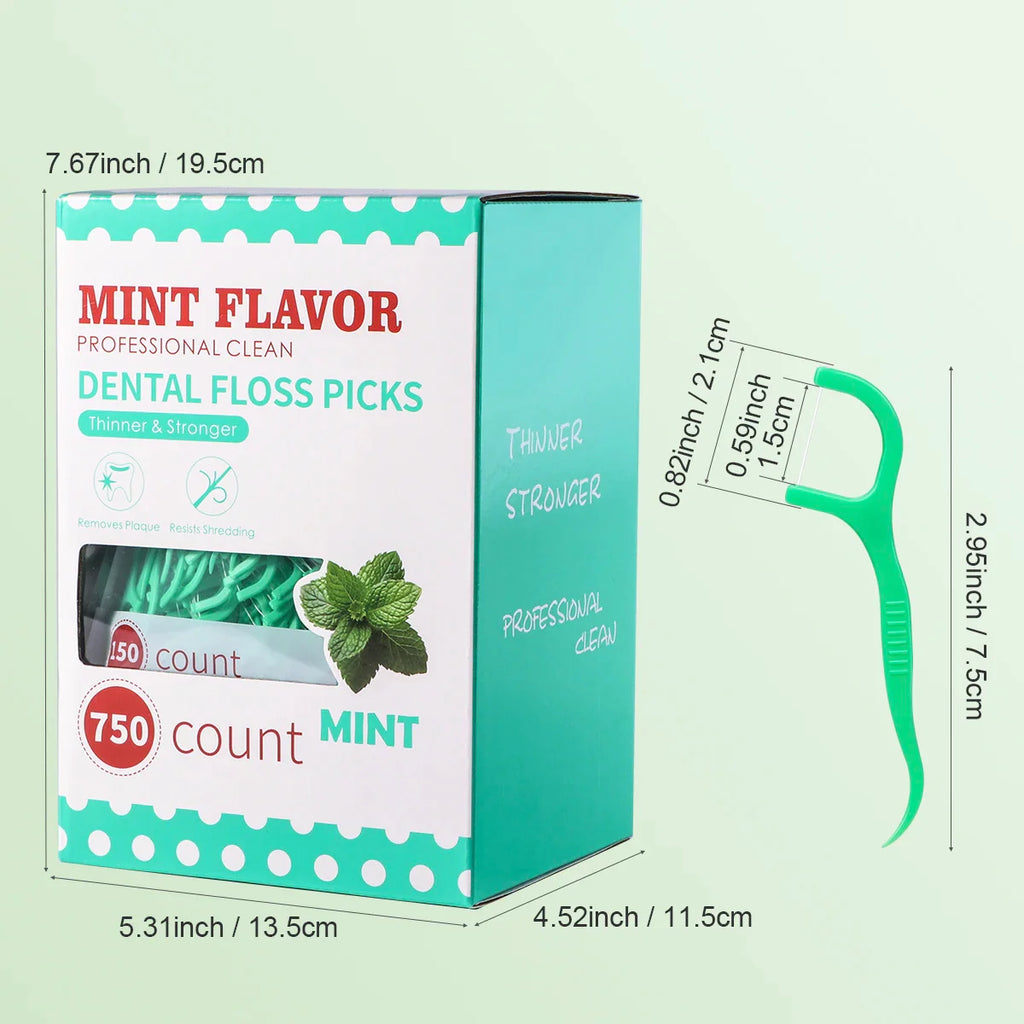 Mint dental floss stick - home portable disposable care dental floss stick - oral care - deep cleaning - interdental cleaning pr