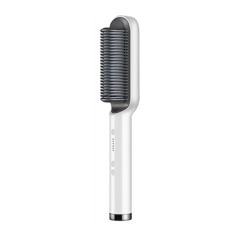 Professional hair styling tools - Hair straightening device for beauty salons - Smooth hot hair straightening comb and brush