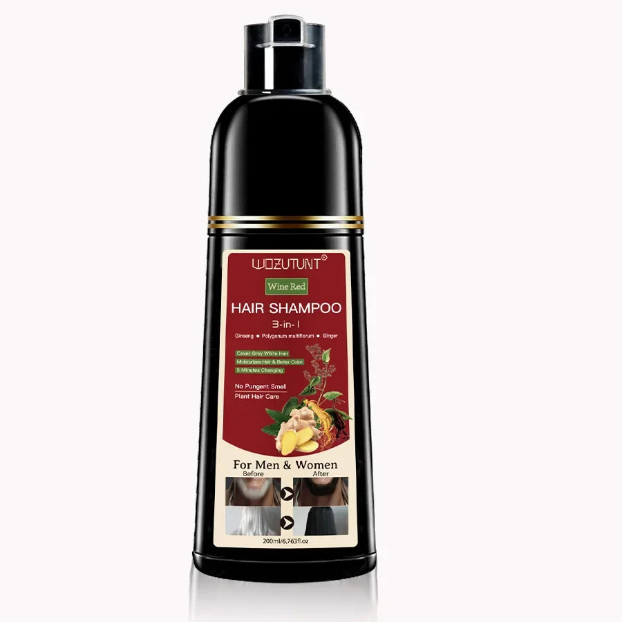 3 In 1 Dye Shampoo Instant Gray White Hair Coverage Hair Color Shampoo 5 Minutes Change Long Lasting Natural Colored Easy To Use
