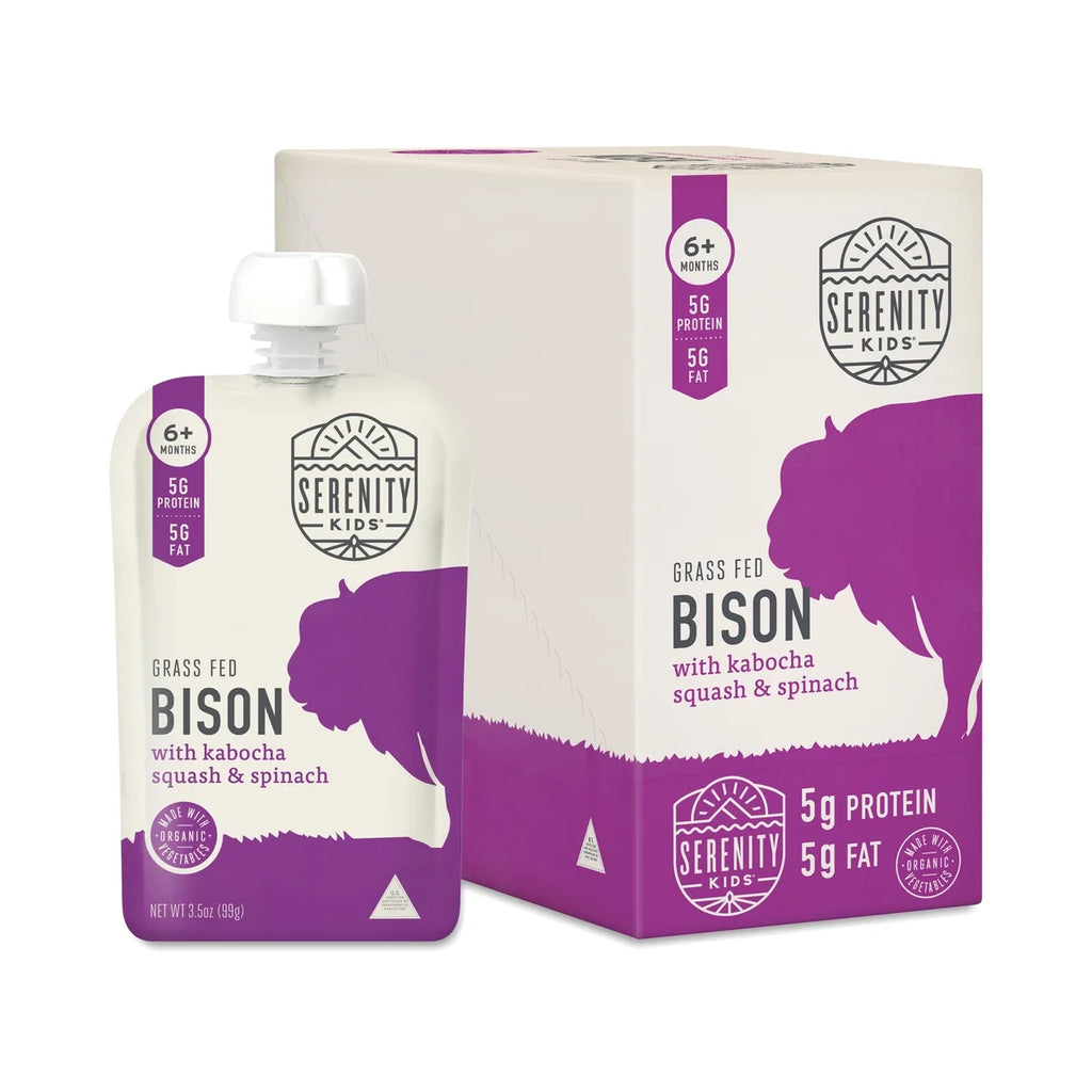 Serenity Kids Bison & Kabocha Squash Puree Pouch, 3.5 oz, Pack of 6