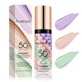 Face Makeup Primer Tri-color Cream Contour Color Isolation Waterproof Makeup Foundation Natural Makeup Base Cream 40g
