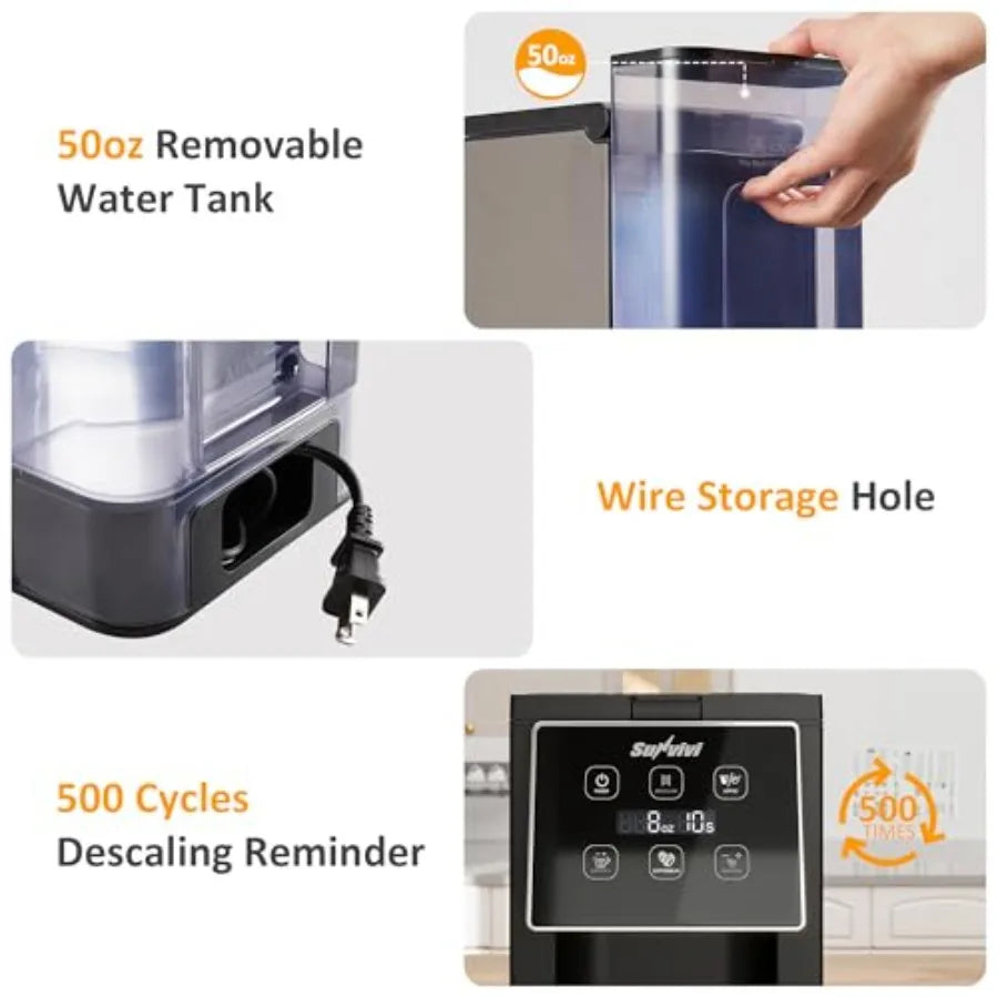 Coffee Maker With Grinder For Home Office Use 3In1