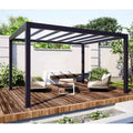 VLuxury Waterproof Aluminum Garden Pergola - All-Weather Terrace Cover