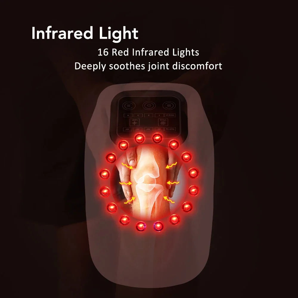Cordless Knee Massager Red Light Massage with LED Screen Infrared 4 Levels Heating Vibration Leg Knee masajeador Adjustable Warm