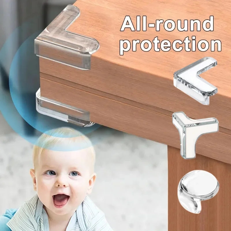 4Pcs Children Baby Safety Silicone Protector Table Corner Edge Protection Cover Children Anticollision Edge Guards