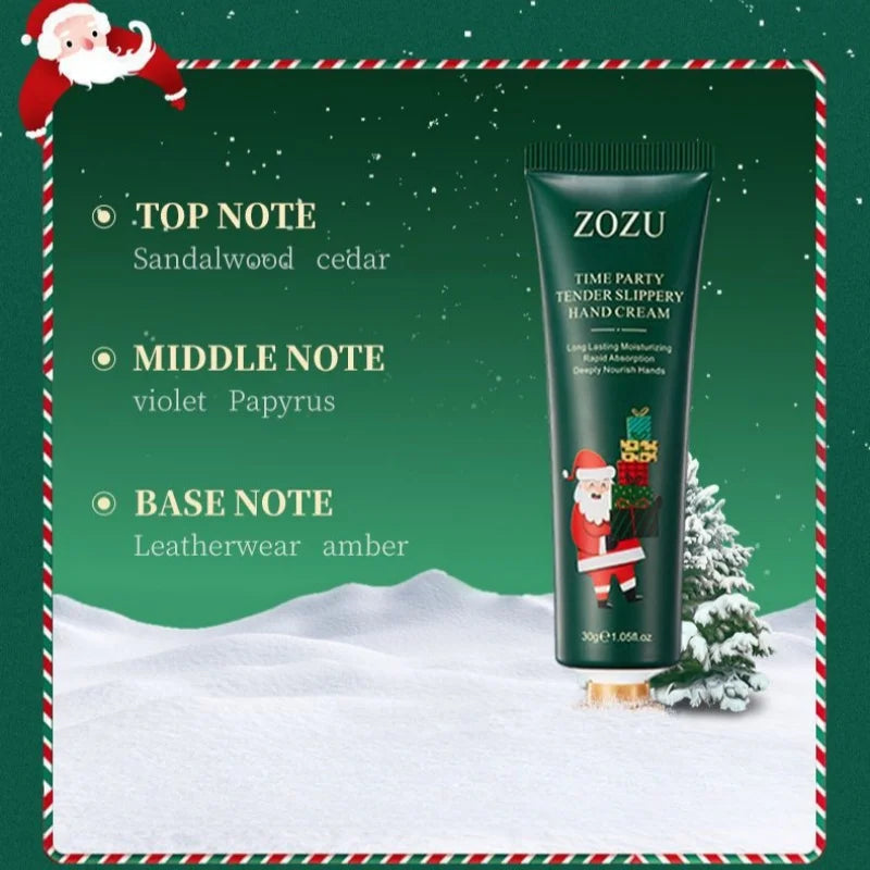 Christmas Gift Box 5-Piece Hand Cream Set, Creamy Texture, Moisturizing Travel-Sized Pack, Durable and Nourishing, Whitening and Smoothing, Women's Hand Care Gift