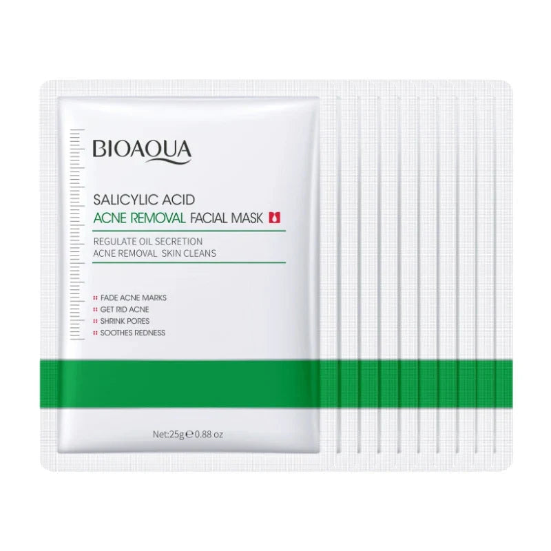 BIOAQUA Salicylic Acid Acne Removal Facial Masks Moisturizing Anti-Aging Nourishing Anti Acne Face Mask Skin Care Products