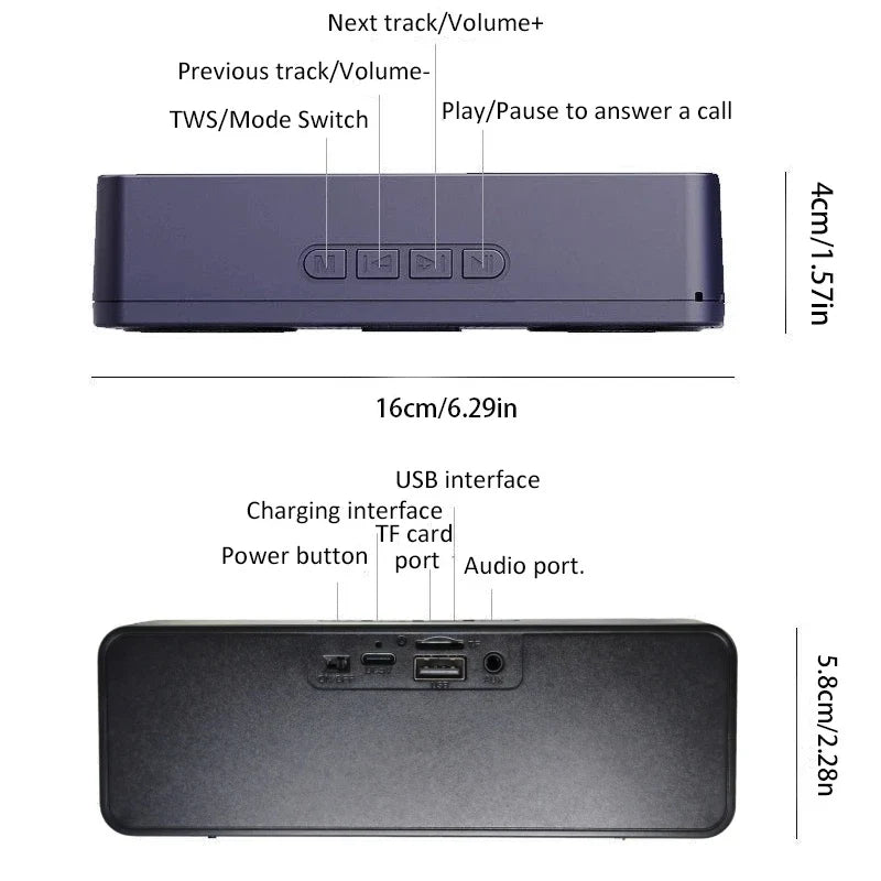 Mini Bluetooth-Compatible Speaker Wireless Smart Portable Speakers For Mobile Phone Audio Computer Convenient Radio