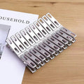 20Pcs Stainless Steel Clips Thickened for Drying Clothes Thickened for Drying Socks Small Clips Flat Mouth Clips Stainless Steel