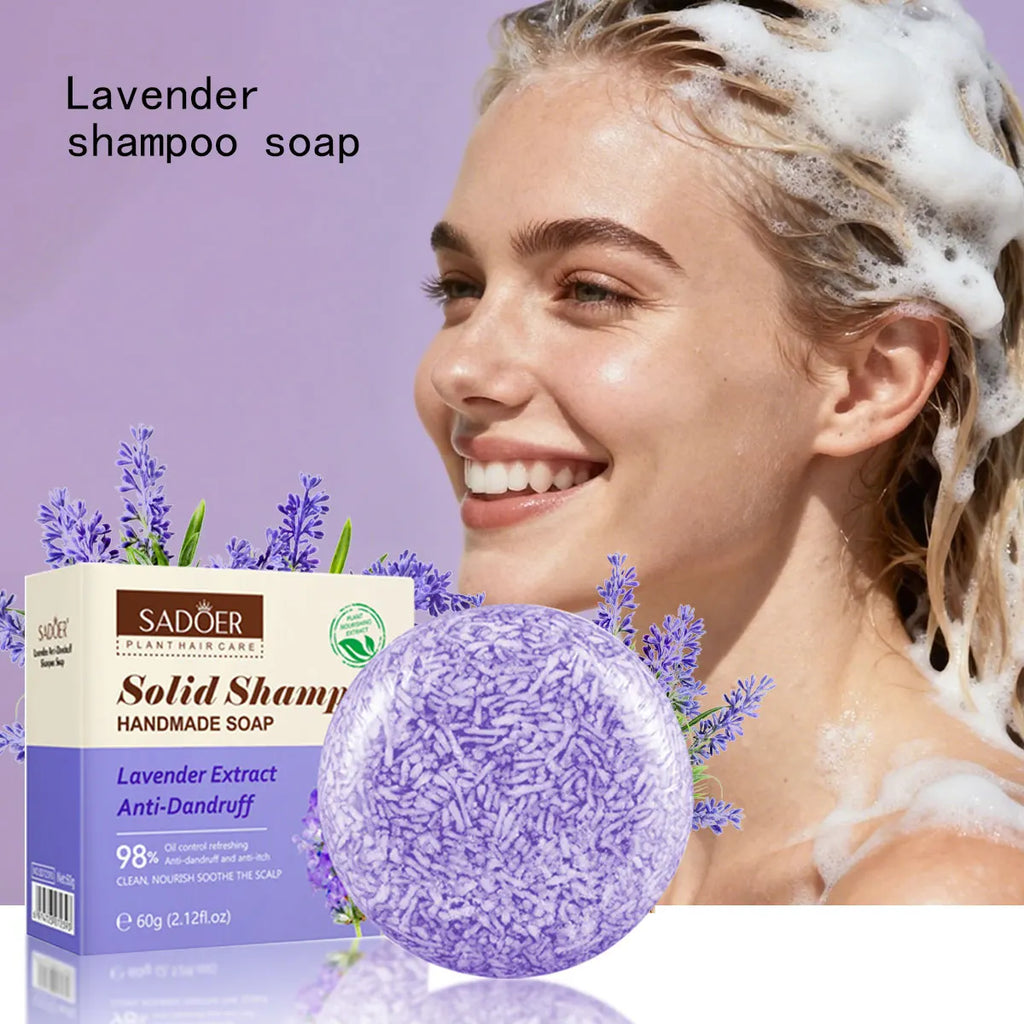Lavender Shampoo Soap, Plant Essential Oil Soap Deeply Nourishes And Cleanses Hair, Giving Gifts To Family During Holidays