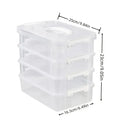 4-Layer Transparent Plastic Storage Box, Stackable Divided Compartments Organizer for Building Blocks, Portable Drawer Container