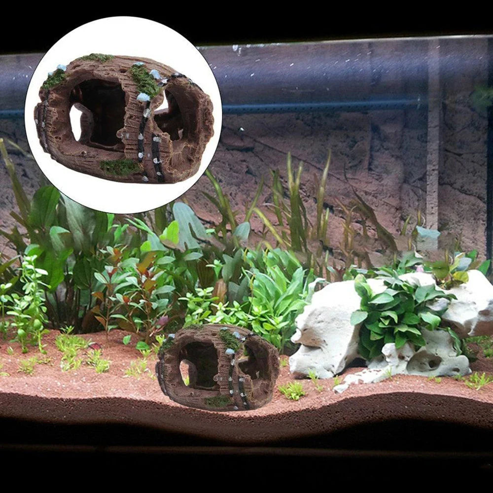 1PC Aquarium landscaping accessories fish tank escape house resin decoration