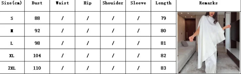 Two Piece Set Women Outfit 2026 Spring Autumn New Solid Color Satin Irregular Hem Shawl Top & High Waist Wide Leg Pants Set