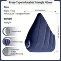 Triangular Travel Pillow Inflatable Office Neck Lumbar Support Pillow Thickened flocking Leg Rest Pillow for Air Travel